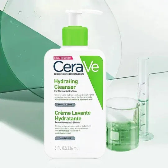 CeraVe Hydrating Cleanser 236ml | Gentle Face Wash for Normal to Dry Skin with Ceramides & Hyaluronic Acid