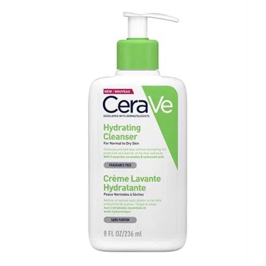 CeraVe Hydrating Cleanser 236ml | Gentle Face Wash for Normal to Dry Skin with Ceramides & Hyaluronic Acid