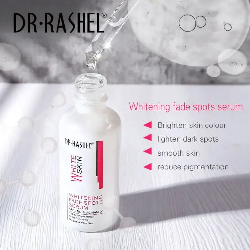 Dr Rashel Whitening Fade Spots Serum 50ml – With Vitamin C, Niacinamide & Arbutin for Dark Spots, Hyperpigmentation & Even Skin Tone