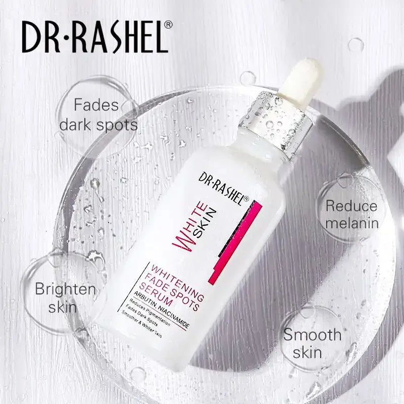 Dr Rashel Whitening Fade Spots Serum 50ml – With Vitamin C, Niacinamide & Arbutin for Dark Spots, Hyperpigmentation & Even Skin Tone