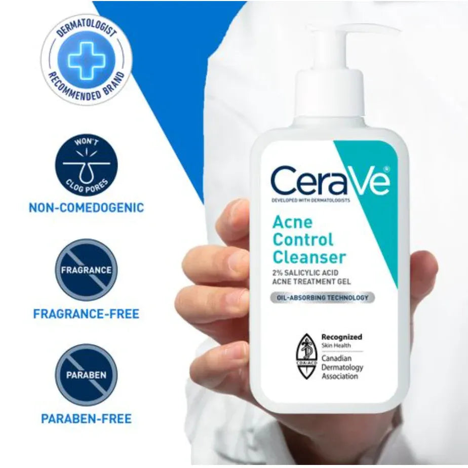 CeraVe Acne Control Cleanser with 2% Salicylic Acid | Clear Skin Treatment for Acne, Blemishes & Oily Skin