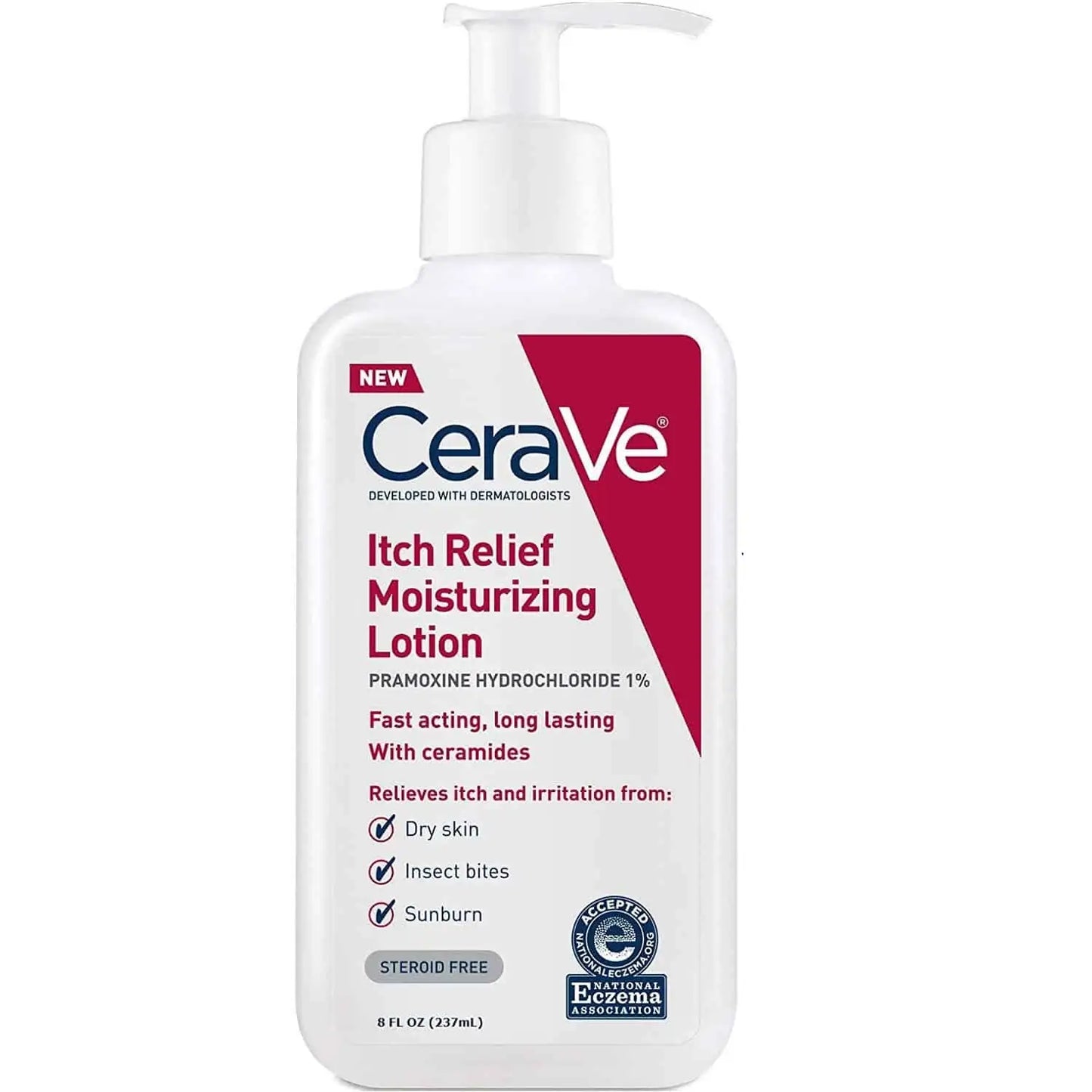 CeraVe Itch Relief Moisturizing Lotion 237ml | Fast-Acting Anti-Itch Lotion for Dry Skin, Eczema, Sunburn & Insect Bites