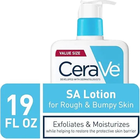 CeraVe SA Lotion for Rough & Bumpy Skin | Salicylic Acid & Lactic Acid Body Moisturizer – Deep Hydration & Gentle Exfoliation