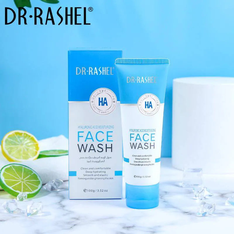 Dr. Rashel Hyaluronic Acid Moisturizing Face Wash 100g | Deep Cleansing, Hydrating & Smooth Skin Solution