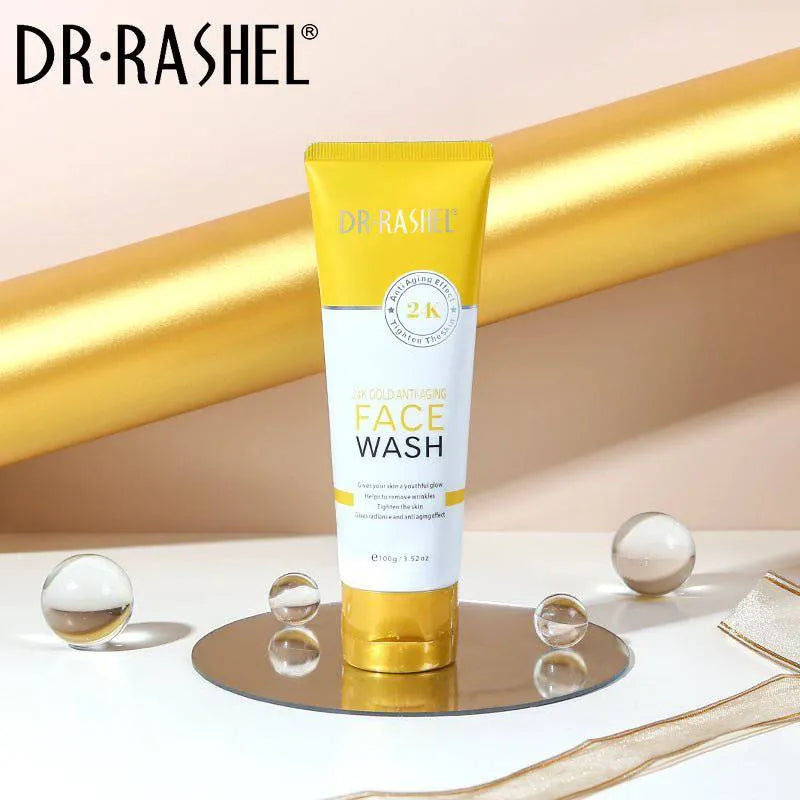 Dr. Rashel 24K Gold Anti-Aging Face Wash 100g Reduce Wrinkles, Brighten Skin & Restore Youthful Glow