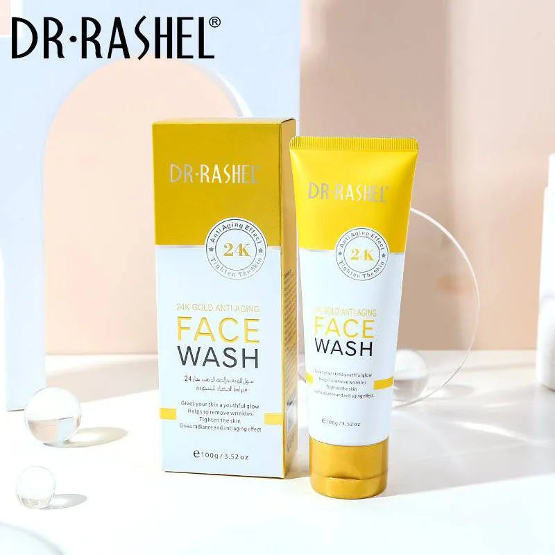 Dr. Rashel 24K Gold Anti-Aging Face Wash 100g Reduce Wrinkles, Brighten Skin & Restore Youthful Glow