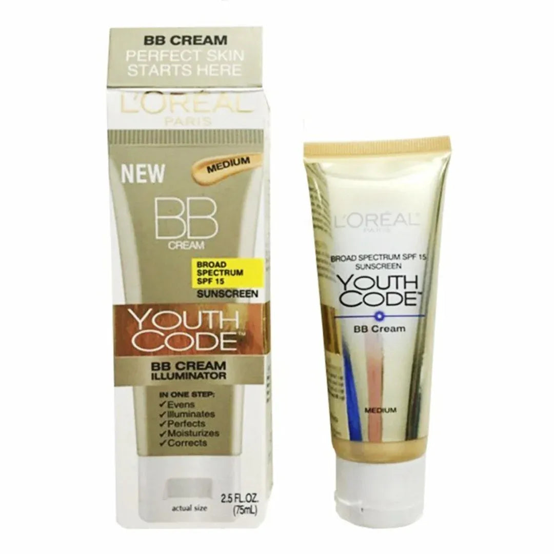 L'Oréal Paris Youth Code BB Cream 75ml SPF 15 Hydration & Skin Tone Perfection